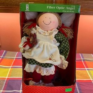 Vintage Christmas Merry Brite Fiber Optic Angel